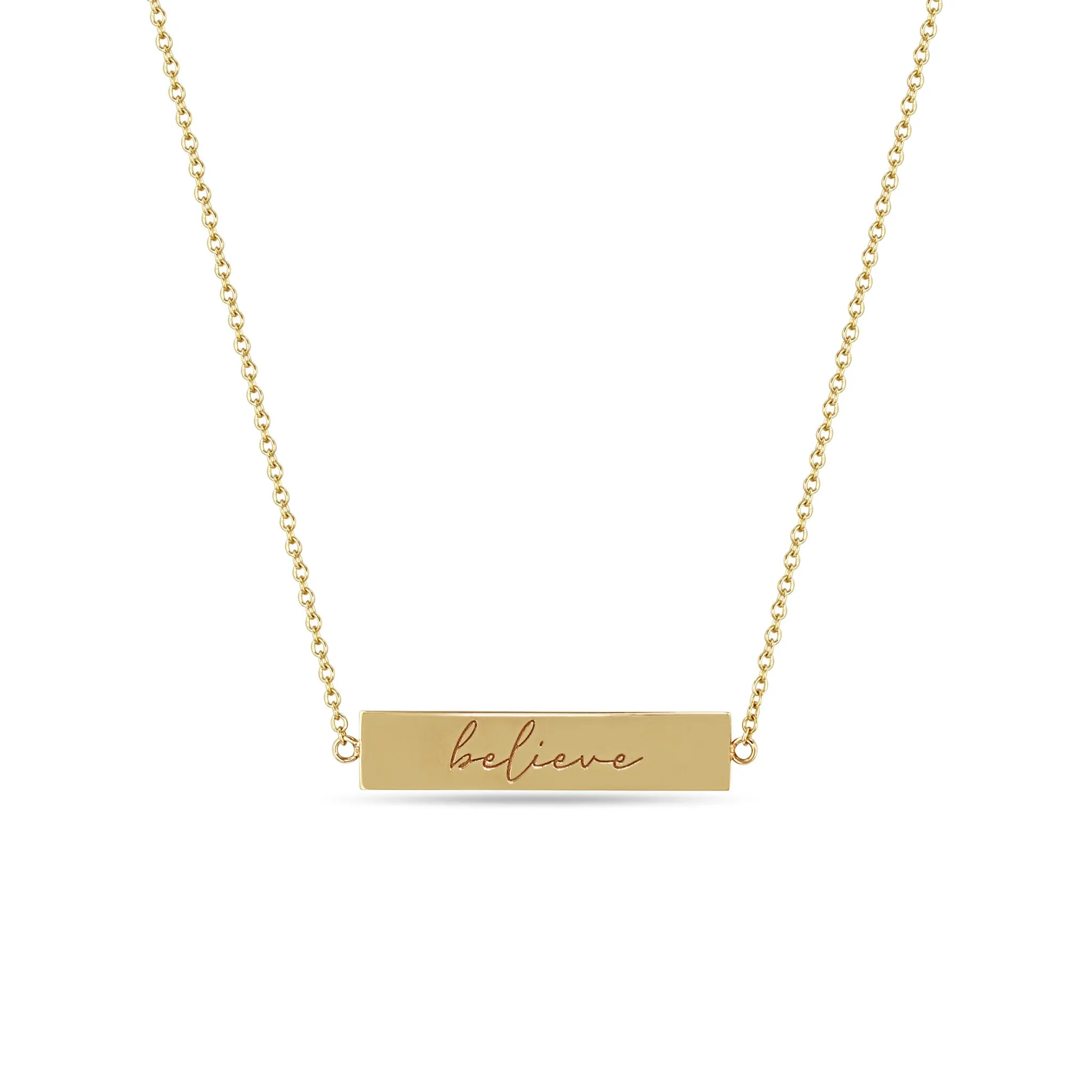 14k Double-Sided Nameplate Necklace