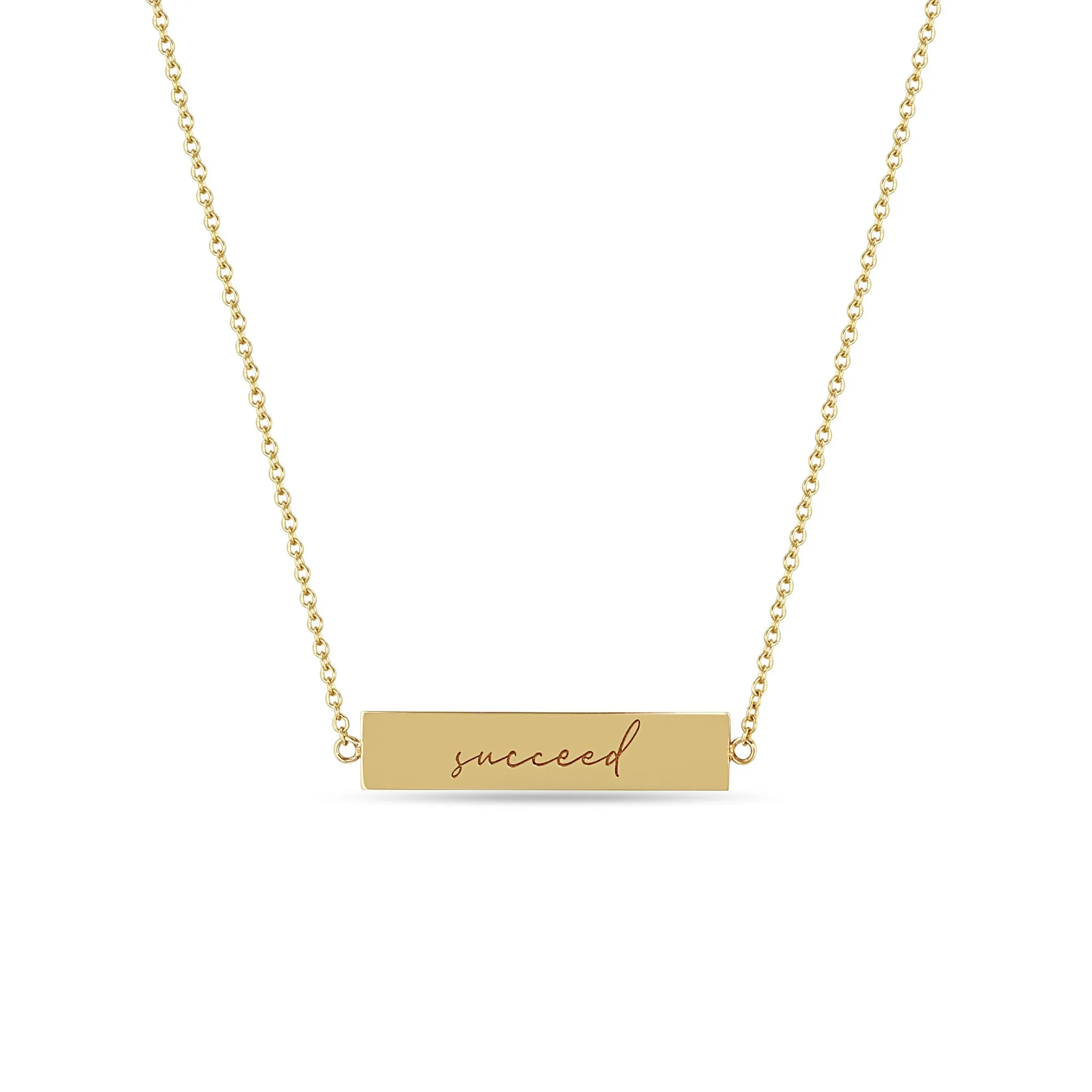 14k Double-Sided Nameplate Necklace