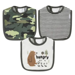 3-Pack Boys Bear Bibs