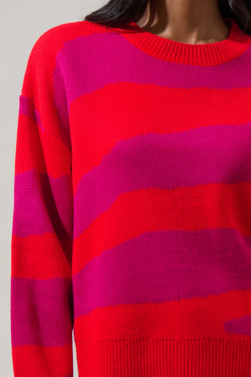 Bonny Zebra Striped Oversized Sweater