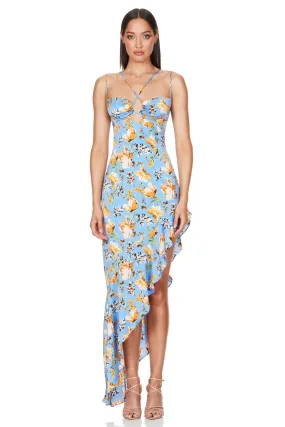 BUY IT NOOKIE Simone Frill Maxi (Blue floral)