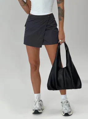 Caran Cargo Mini Skirt Grey