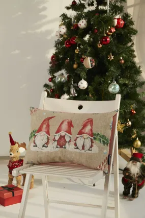 Gnomes Decorative Throw Pillow Cover - Great for Holiday Decorating