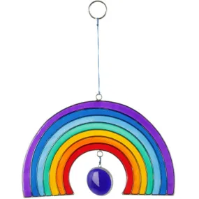 Illuminating Rainbow Crescent Moon Suncatcher - Home Decor