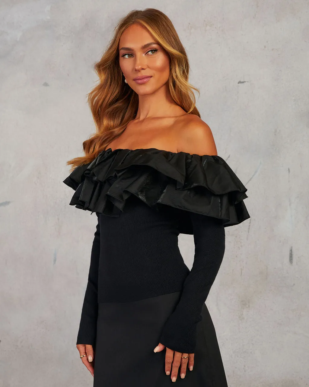 Joplin Ruffle Off The Shoulder Top