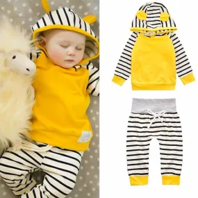 Striped Hoodie Clothing Set (0-24 months)