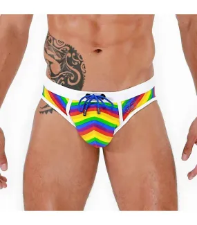 TOF PARIS Swim-Brief Pride Edition Rainbow Flag Low-Waist Gay Swimwear 4